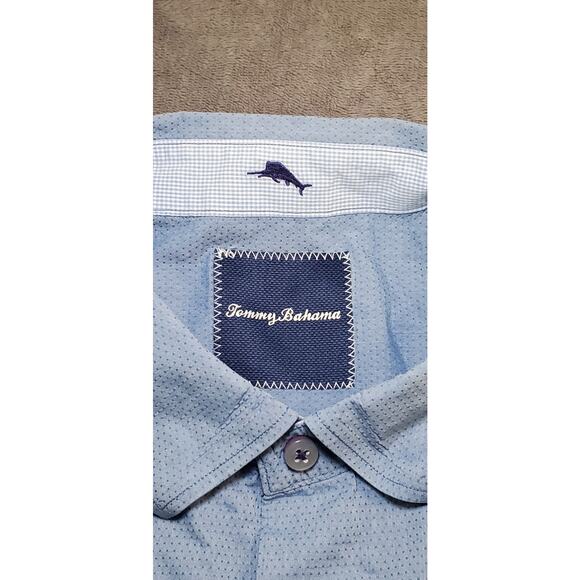 Tommy Bahama Men's Blue Sz XL Long Sleeve Button Front Shirt 100% Cotton C26-10 - Picture 5 of 9